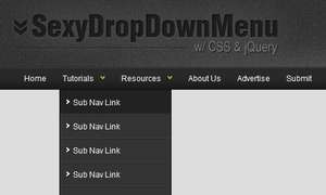 sexy drop down menu with jquery and css